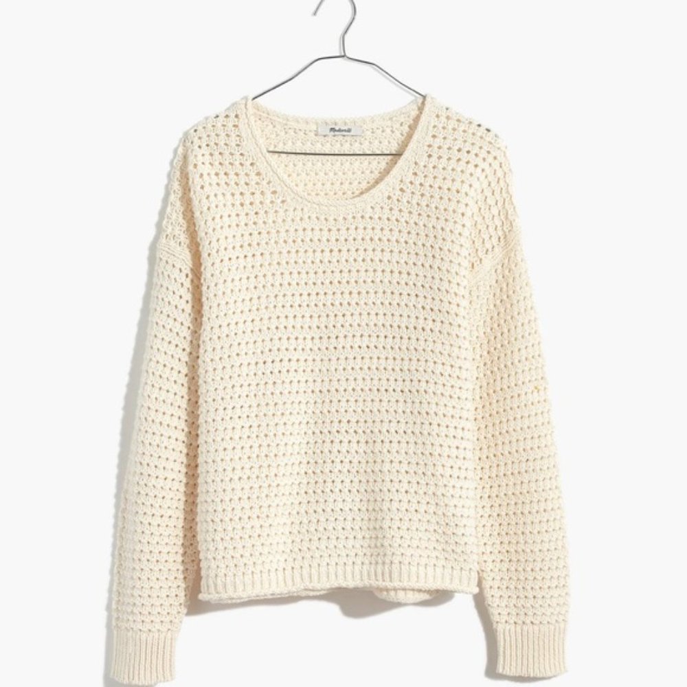 Madewell Open-Stitch Austen Pullover Sweater NWOT